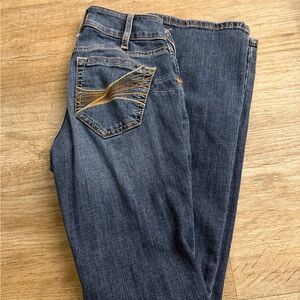 Stylish Blue Denim Jeans with Unique Pocket Design